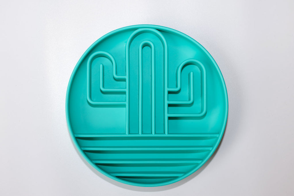 Slow Feeder Dog Bowl - Turquoise
