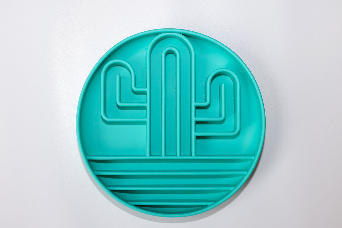 Slow Feeder Dog Bowl - Turquoise