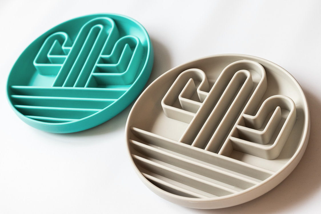 Slow Feeder Dog Bowl - Turquoise